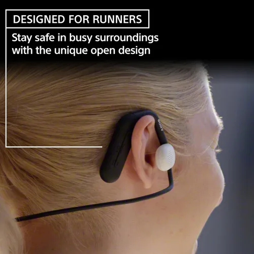 Vista 2 de Sony Float Run - Auriculares deportivos inalámbricos Bluetooth para correr y hacer ejercicio con micrófono y resistencia al agua IPX4, WIOE610/B