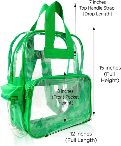 Vista 59 de DALIX Bolsas de mochila transparentes de plástico liso dorado