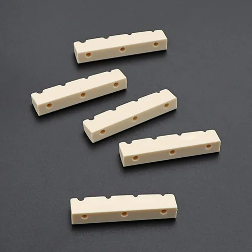 Vista 6 de 5 unids/pack Tuerca para bajo de guitarra de 1.654 in, tuerca superior ranurada, para instrumentos musicales de 4 cuerdas