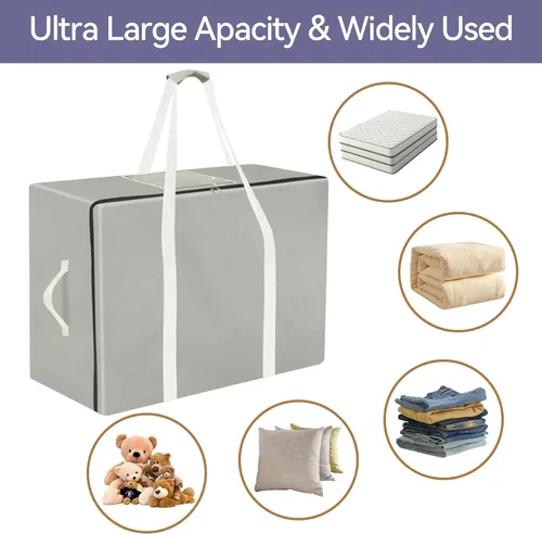 Vista 5 de Klmnop Bolsa de almacenamiento plegable para colchón, funda de transporte resistente 600D con ventana de PVC para cama de invitados de tres pliegues
