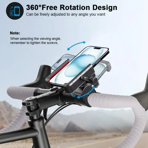 Vista 4 de Soporte universal ajustable para teléfono de bicicleta compatible con iPhone 15/14/13/12 Pro Max, Samsung Galaxy S23/S22 Ultra, accesorios