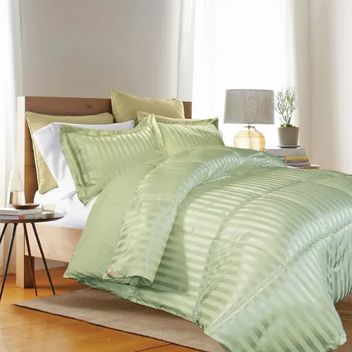 Vista 10 de kathy ireland Home Essentials - Edredón de verano refrescante, edredón reversible de plumón alternativo, tamaño individual, hueso