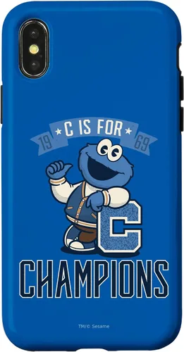 Vista 5 de iPhone 16 Sesame Street Cookie Monster C es para Champions Case