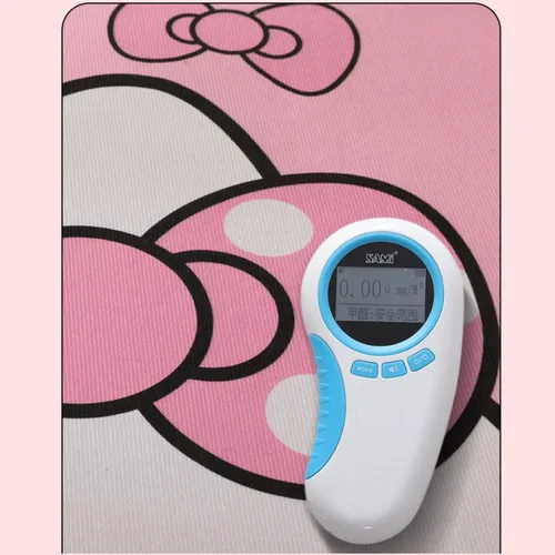 Vista 6 de SOFPRO Alfombra Pasillo Lavable Rosa 2' 8" x 5' 3" Patrón Lindo de Cara de Gatito de Caricatura Alfombras de Área Antideslizantes Alfombra Kawaii
