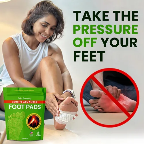 Vista 7 de Sole Serenity Foot Pads - Mineral de Zeolita, Raíz de Jengibre, Ajenjo, Vinagre de Bambú, Spa para Pies con Pies Adoloridos (Paquete de 2)