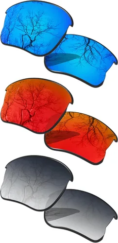 Vista 12 de ToughAsNails Juego de 3 lentes polarizadas de repuesto para Oakley Flak Jacket XLJ Pack