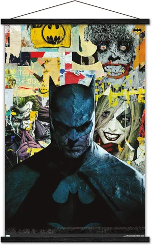 Vista 8 de Trends International DC Comics Batman - Póster de pared con imágenes, 22.4 pulgadas de largo x 14.7 pulgadas, versión enmarcada de madera de granero