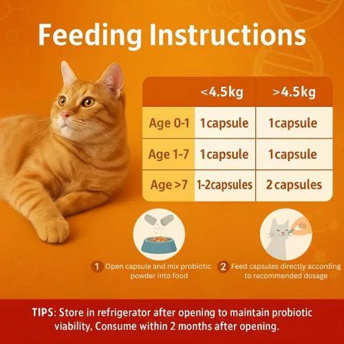 Vista 7 de Dr. Kiwi O'dogcat Probióticos para gatos Apoya la salud intestinal, la diarrea, la salud digestiva y las alergias estacionales