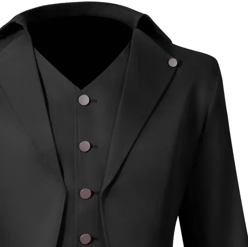 Vista 4 de Chaqueta de cola de milano Steampunk vintage para hombre, estilo gótico, victoriano, bata de uniforme