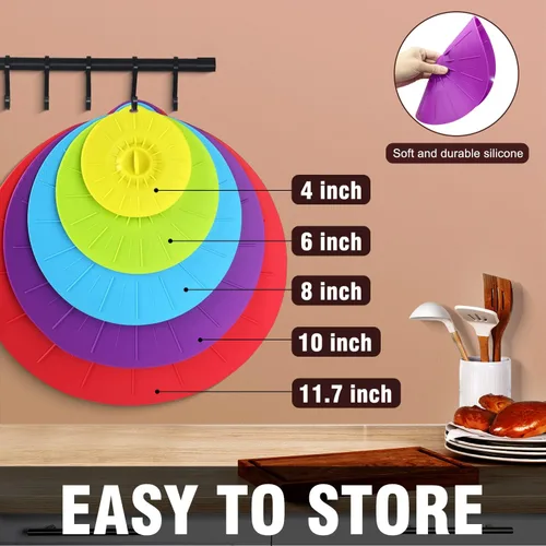Vista 5 de Elegante Live – Conjunto de 5 cubiertas para alimentos, para microondas 5pcs Multi