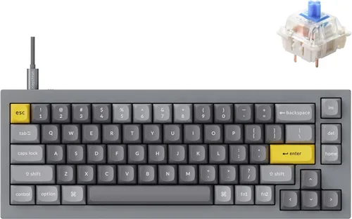 Vista 10 de Keychron Q2 Teclado mecánico personalizado con cable, macro programable QMK/VIA, aluminio completo, interruptor rojo Gateron G Pro intercambiable
