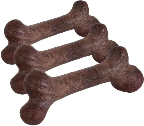 Vista 11 de Pet Qwerks Dinosaur BarkBone - Hueso de perro de nailon para masticadores agresivos, sabor tocino, 8.5 pulgadas
