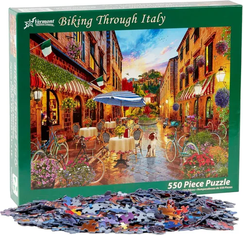 Vista 3 de Vermont Christmas Company Rompecabezas de 550 piezas en bicicleta por Italia