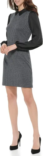 Vista 2 de Tommy Hilfiger Vestido acampanado con cuello Peter Pan para mujer