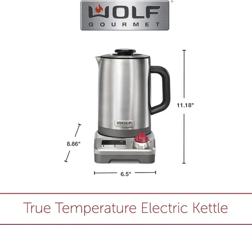 Vista 7 de Wolf Gourmet Hervidor eléctrico de temperatura real, capacidad de 1,5 litros, WGKT100S