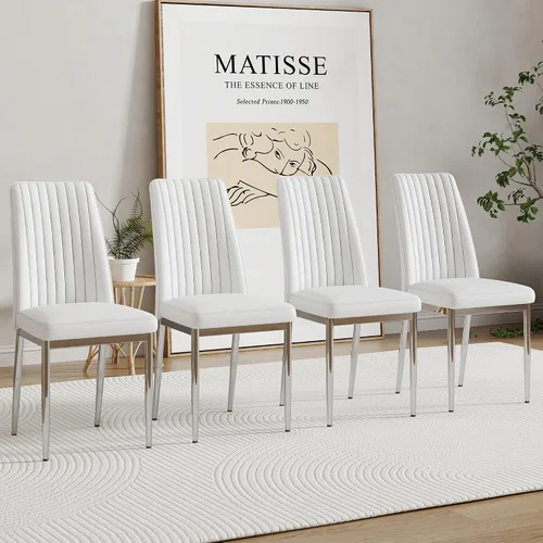 Vista 19 de Sillas De Comedor Juego de 4 Sillas De Comedor Juego de 4 Sillas De Comedor para Comedor, Juego de 4 Sillas De Comedor para Comedor, Cocina, Sala