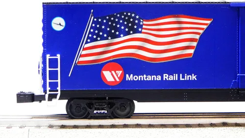Vista 4 de LIONEL Montana Rail Link Bandera iluminada BOXCAR #4407 O Gauge