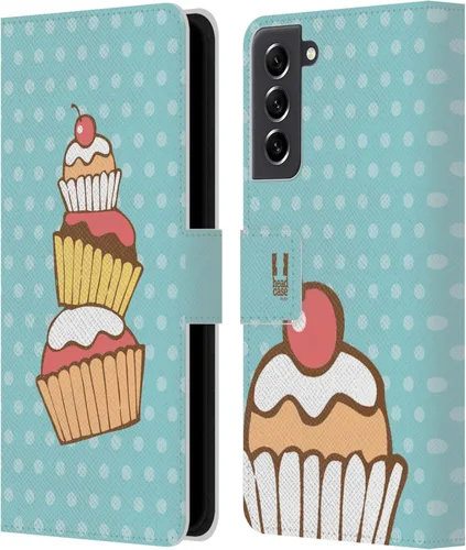 Vista 253 de Head Case Designs Assortment Cupcakes Happiness Leather Wallet Case Compatible with Samsung Galaxy A07 4G Surtido