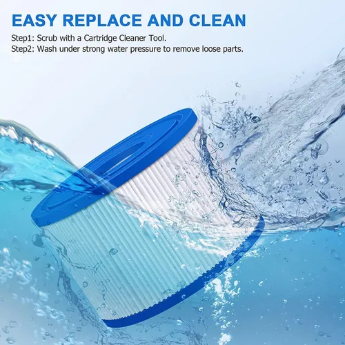 Vista 6 de KGC Paquete de 2 filtros de bañera de hidromasaje tipo VI compatibles con filtros Coleman Salu spa Lay-Z-Spa, repuesto para cartuchos de filtro