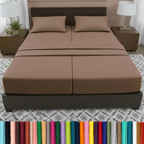 Vista 98 de Elegant Comfort - Juego de sábanas de lujo de 4 piezas - Ropa de cama de lujo de 1500 hilos, calidad de hotel prémium, microfibra, resistente a