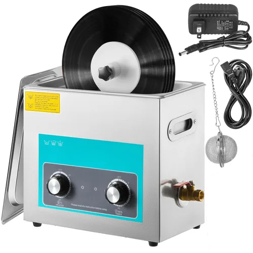 Vista 8 de VEVOR Limpiador Ultrasónico de 3L con Función de Calentamiento, Temporizador Digital y Tanque de Acero Inoxidable, Máquina de Limpieza Ultrasónica