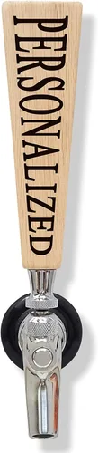 Vista 10 de Mango de grifo de cerveza personalizado Forma cónica de madera maciza numerada (numerada corta)