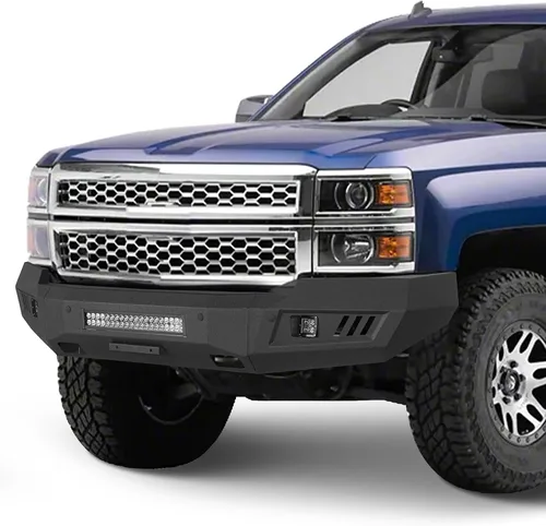 Vista 3 de Hooke Road Silverado - Kit de parachoques delantero y trasero con orificios de montaje para sensor y luces LED para camionetas Chevy Silverado 1500