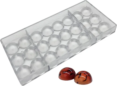 Vista 8 de Molde de policarbonato para esferas de chocolate de 2.7 cm, molde pequeño para caramelos redondos (xs 1.06 pulgadas)