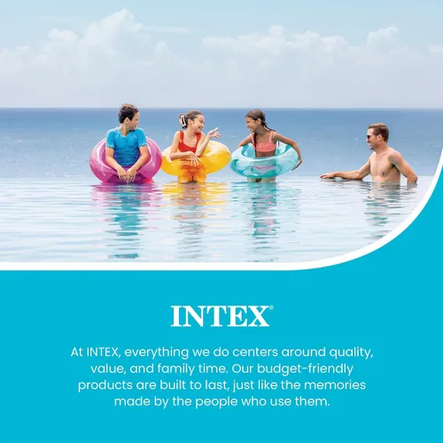 Vista 7 de Intex Colorful Transparent Inflatable Swimming Pool Beach Tube Raft