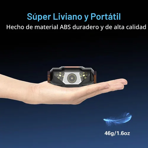 Vista 4 de COSOOS 2 Linternas Frontales LED con Estuches Portátiles, Mini Linterna Frontal Brillante para Correr de 1.6 oz, Lámparas de Cabeza Impermeables