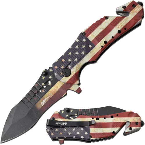 Vista 14 de MTech USA MT-A845BK Cuchillo con resorte, 5" cerrado, hoja negra