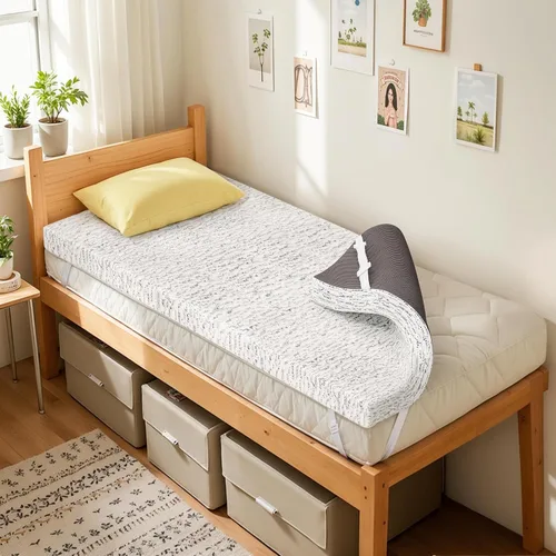 Vista 12 de SyMax Cubrecolchón de espuma viscoelástica, con infusión de gel, transpirable, para dormitorio, certificado CertiPUR-US, 3 pulgadas