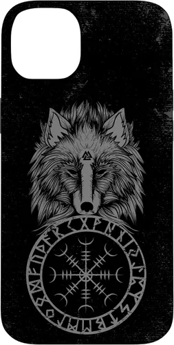 Vista 15 de Viking Aegishjalmur Runes Fenrir Odin Helm of Awe Phone Case for iPhone 17