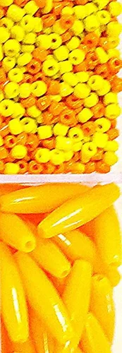 Vista 6 de Linpeng Conjunto de cuentas de bricolaje para fabricación de joyas, naranja