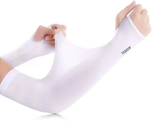 Vista 2 de Mangas de hielo con protección UV para brazos, protector solar, para hombres y mujeres, parasol transpirable, conjunto de brazos al aire libre