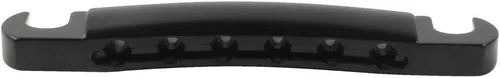 Vista 4 de FLEOR Puente de guitarra eléctrica y pieza de cola con tachuelas para guitarra estilo LP, color negro Juego de puente y cordal negro