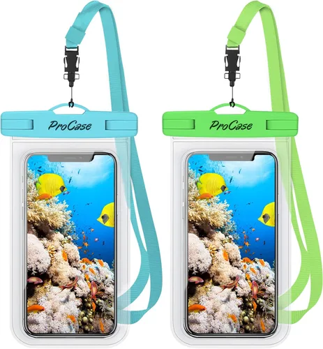 Vista 7 de ProCase Paquete de 2 fundas impermeables para teléfono, bolsa seca universal subacuática de 7 pulgadas para iPhone 17 Air 16 15 14 13 Pro Plus Max