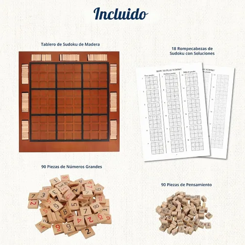 Vista 5 de WE Games Tablero Sudoku de madera con ranuras de almacenamiento en mancha mediana - 11.5 pulgadas.