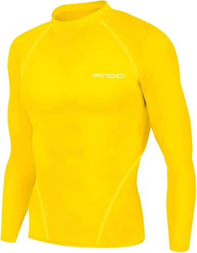 Vista 2 de 1Bests Conjunto deportivo para hombre, camiseta de compresión y pantalones ajustados para la piel, manga larga, secado rápido, para gimnasio, yoga