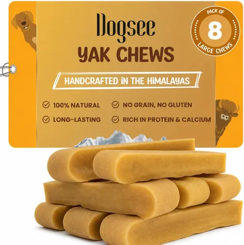 Vista 9 de Dogsee Himalayan Yak Chews (XL - 6 masticables) Masticables de yak para perros grandes Golosinas para perros Ayuda al dolor