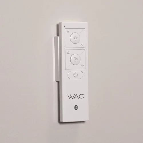Vista 4 de WAC Lighting Ventilador de techo de 6 velocidades con control remoto inalámbrico Bluetooth para pared, color blanco
