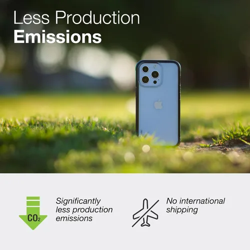 Vista 4 de RAPTIC Terrain - Funda para iPhone 13 Pro, biodegradable y fabricada en Estados Unidos, protección contra caídas de 10 pies, color negro