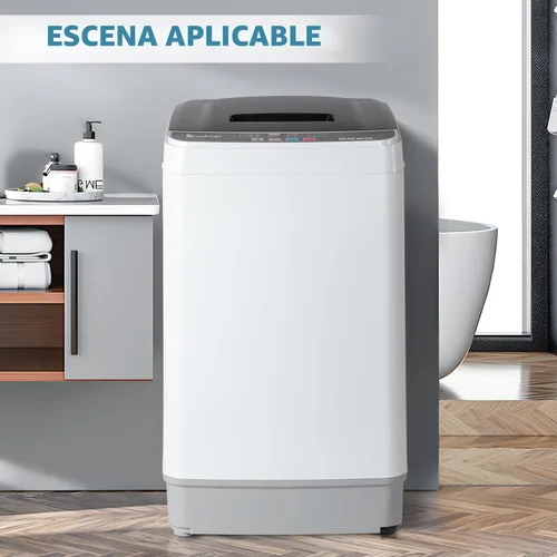 Vista 8 de Winado Lavadora completamente automática, lavadora portátil de carga superior de 17.6 libras con bomba de drenaje, 10 programas de lavado, 8 niveles