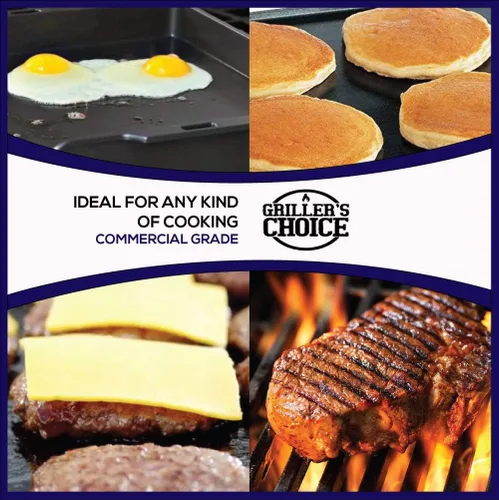 Vista 3 de Griller's Choice - Juego de espátulas para plancha de acero inoxidable, duradero, calidad comercial, apto para lavavajillas, ideal para Hibachi