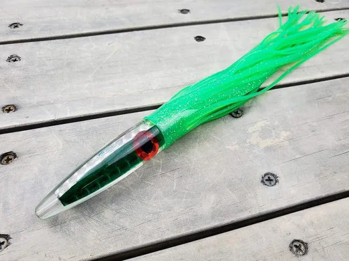 Vista 2 de Lobo Lures #32 Demon Tuna Bullet Señuelo de 12 pulgadas Doble Faldón Tecnología refractiva UV