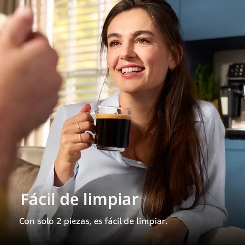 Vista 5 de Philips Máquina de café expreso totalmente automática serie 3300 con espumador de leche integrado y molinillo, 5 preajustes de café caliente