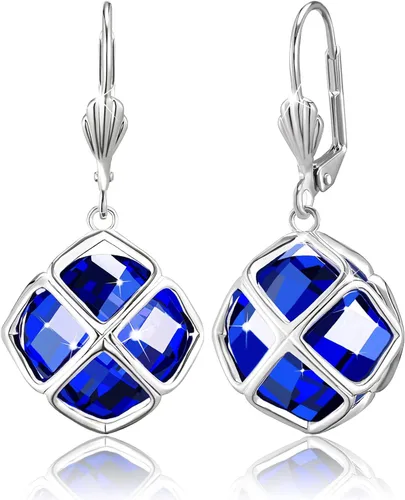 Vista 14 de Pendientes colgantes de cristal austriaco de 14MM para mujer, joyería chapada en oro de 14 quilates Apr-Diamante-Chapado en Oro de 14 K