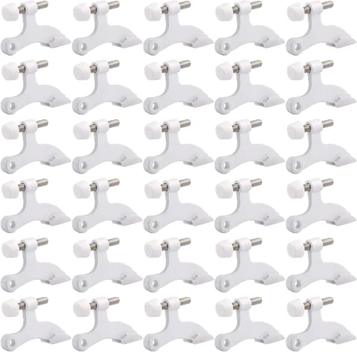 Vista 29 de HOMOTEK Paquete de 3 Topes de Puerta de Latón Antiguo con Pasador de Bisagra, Tope de Puerta Ajustable de Lujo Resistente de 2-1/2"x1-3/4