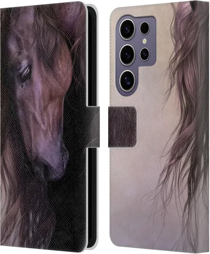 Vista 75 de Head Case Designs Officially Licensed Laurie Prindle A Morgan Christmas Western Stallion Leather Wallet Case Compatible with Samsung Galaxy A07 4G