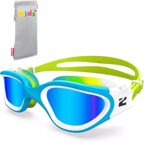 Vista 22 de ZIONOR G1MINI MIX - Gafas de natación para niños, con bloques de color, polarizados, sin fugas, antiniebla, para niños (3-14)
